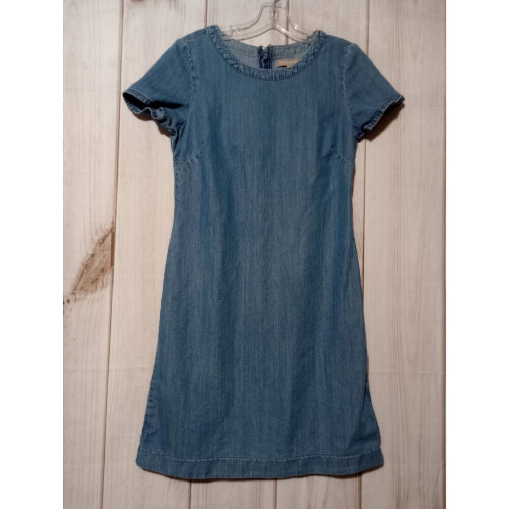 Banana Republic Dress Ladies 4 Chambray Shift Short Sleeve
